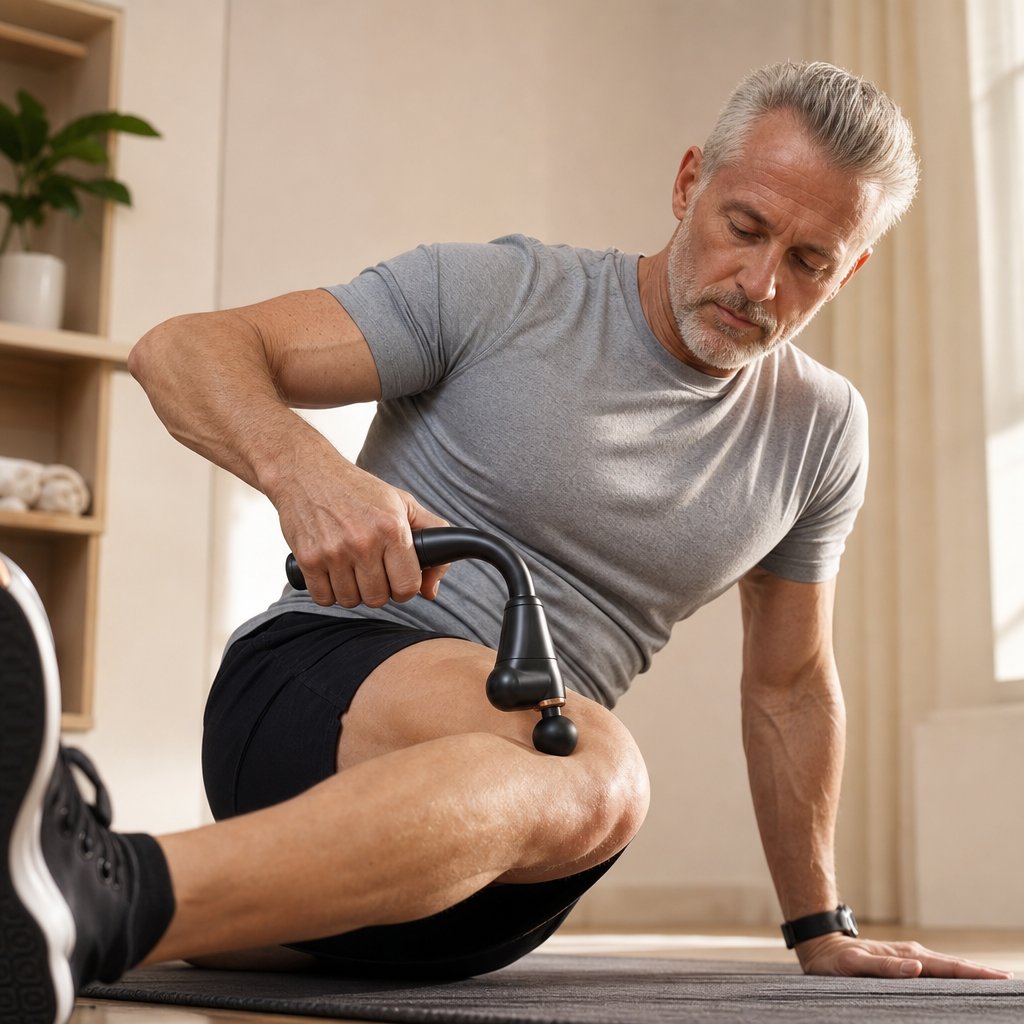 Percussion Massage Gun Elbow Handle - 3 Modes 6 Gear Deep Tissue Muscle Relaxation Athletes Recovery Percussion Hammer