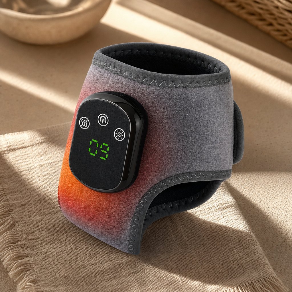 Electric Heated Wrist Brace Ankle Wrap - Vibration Heat Therapy Arthritis Carpal Tunnel Pain Relief Rechargeable Support